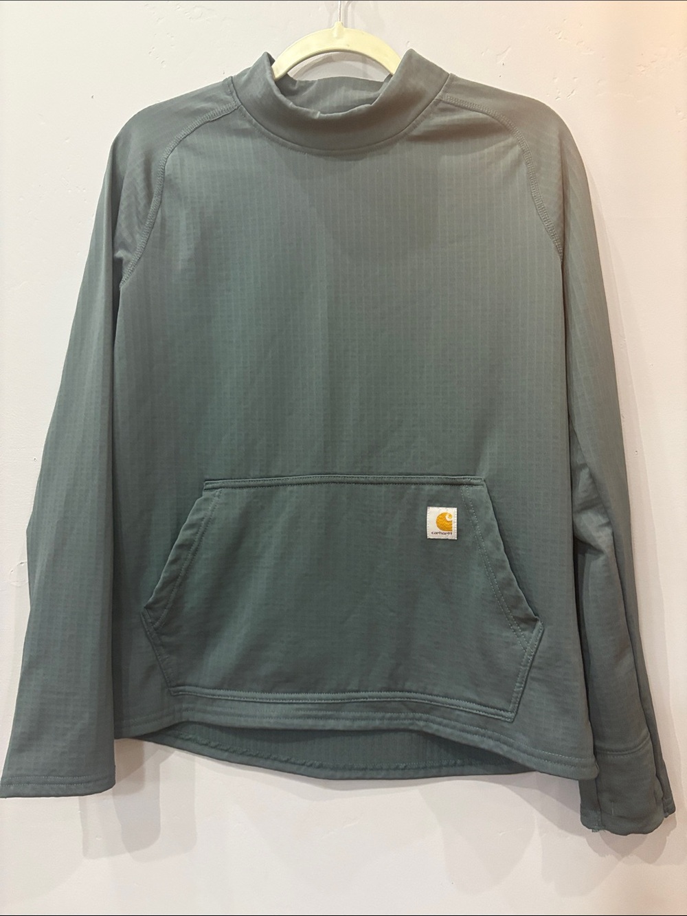 Carhartt Force Men’s Large Olive Green Relaxed Fit Mock Neck Pullover